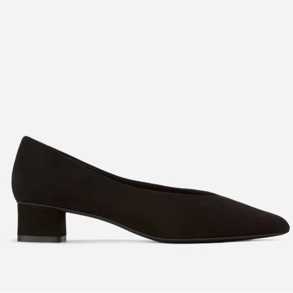 Everlane Black Low Block Heel Pumps sz 10